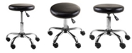 Winsome Clark Round Cushion Swivel Stool with Adjustable Height